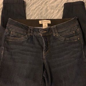 Dark wash democracy skinny jeans